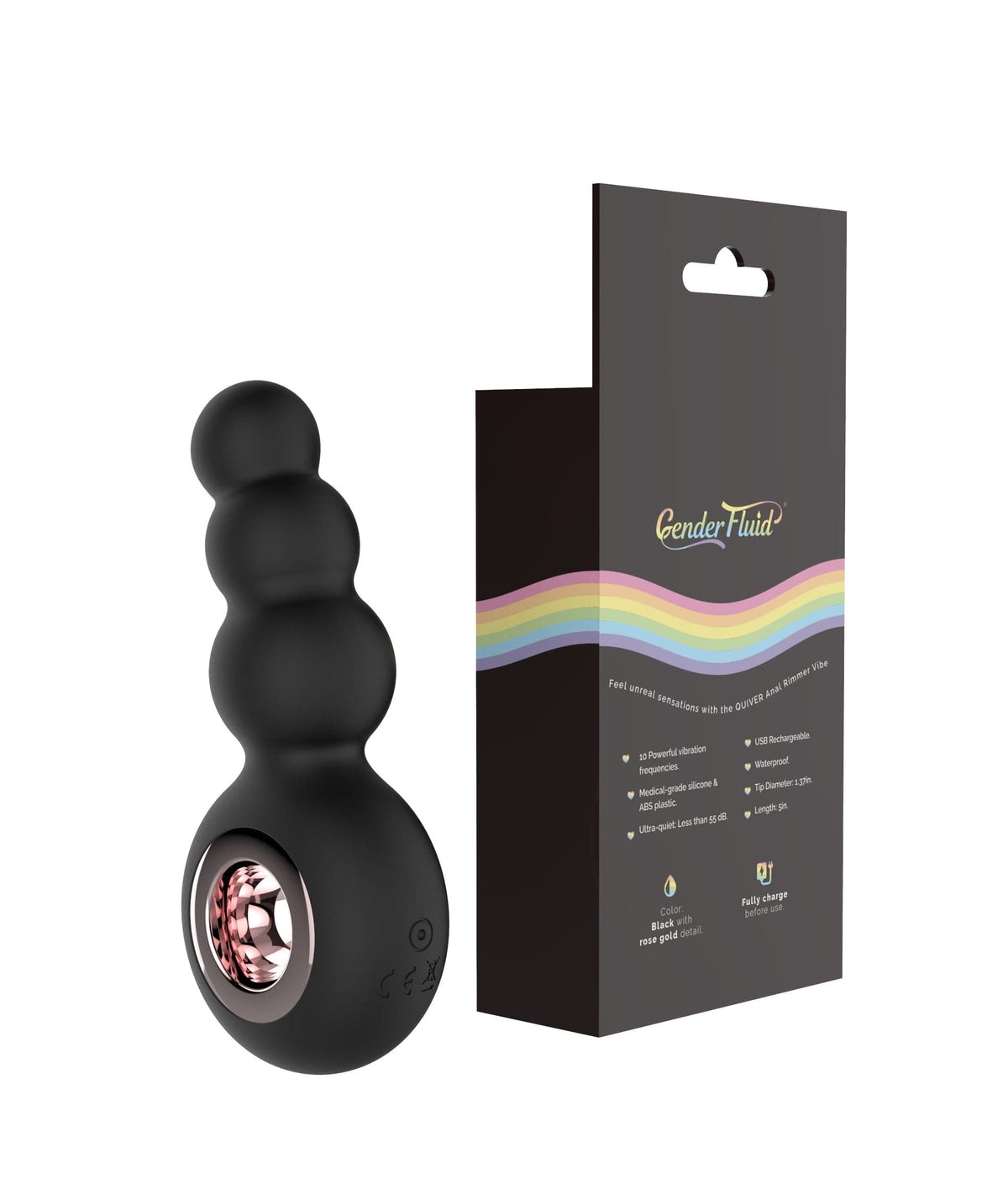 gender fluid quiver anal ring bead vibe black