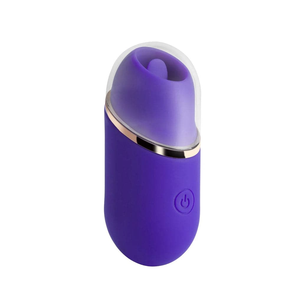 Abby - Mini juguete sexual con lengua vibradora para lamer el clítoris - Púrpura