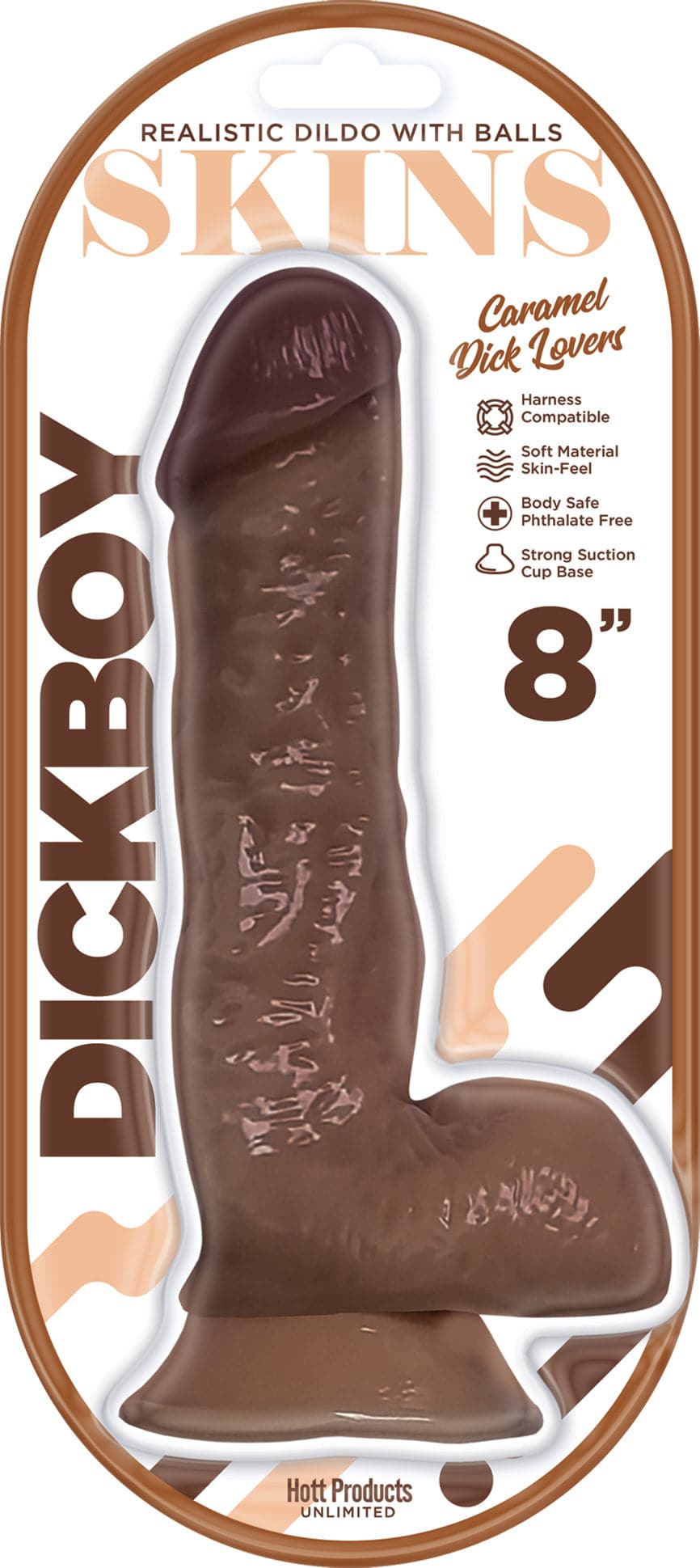 Dickboy - Skins - Dildo With Balls - 8 Inch - Caramel Dick Lover Default Title