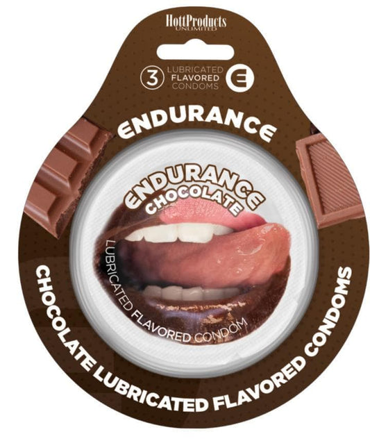 endurance condoms chocolate 3 pack