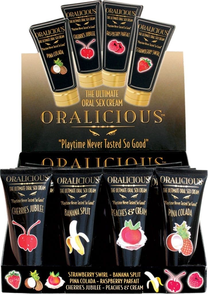 oralicious 24 piece p o p display 2 fl oz tubes assorted flavors
