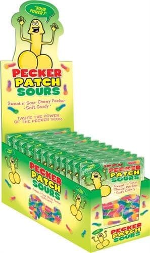 pecker patch sour gummies 12 piece display