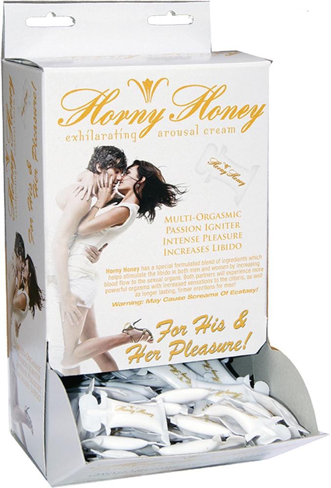 horny honey stimulating arousal gel 144 piece display 2 cc pillow packs