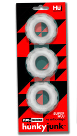 Super Huj - 3-Pack Cockrings - Clear Ice