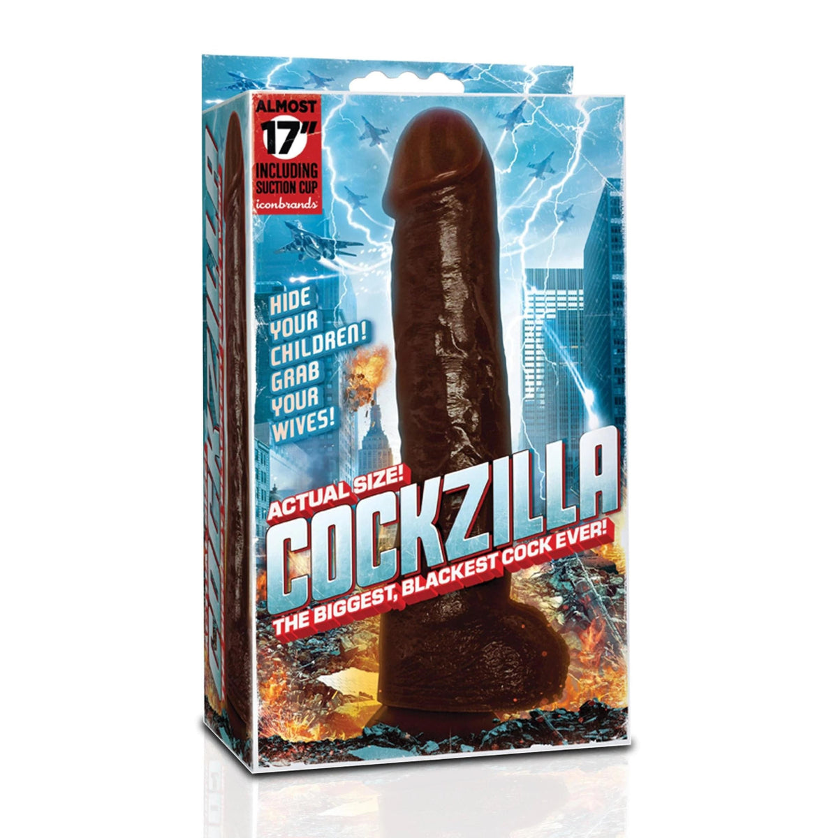 Cockzilla - Polla colosal negra realista enorme de casi 17 pulgadas