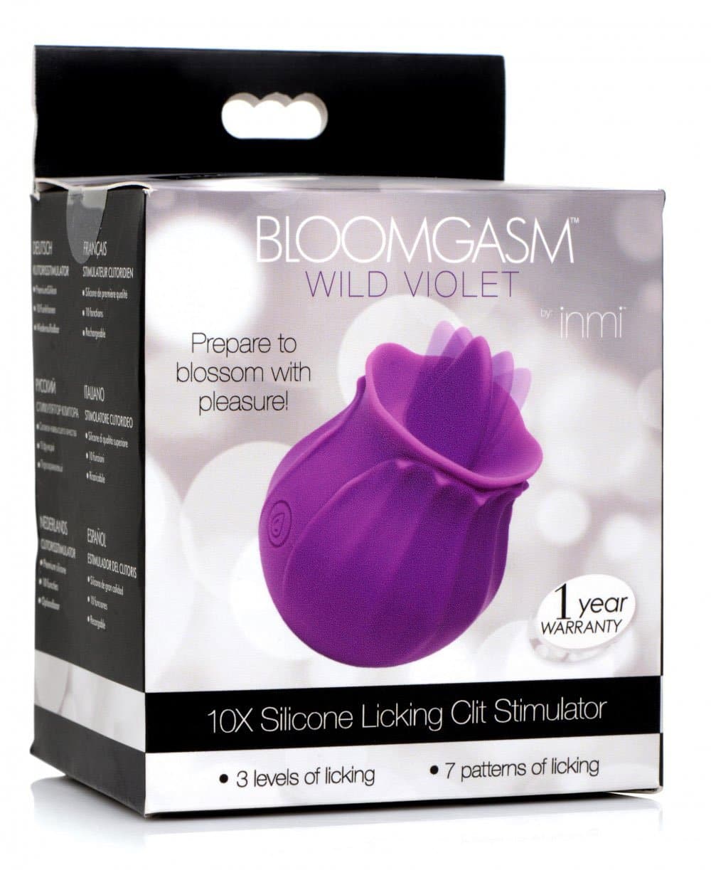 inmi bloomgasm wild violet licking silicone stimulator violet