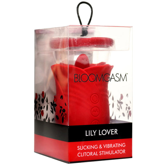 Lily Lover Sucking and Vibrating Clitoral  Stimulator- Red