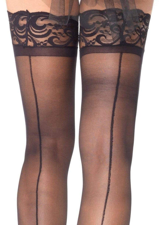 stay up sheerthigh highs black one size