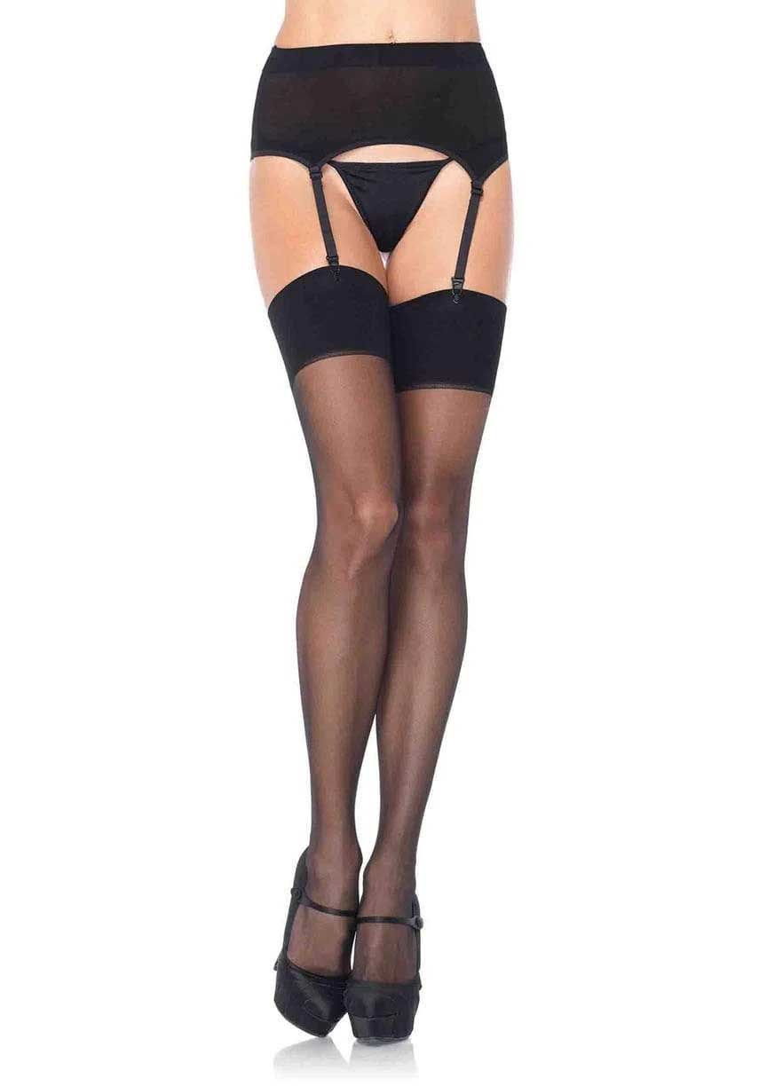 Zara Garter Belt and Stocking - Queen - Black Default Title