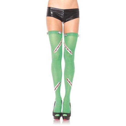 frankie opaque thigh high with bolt detail