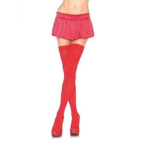 Opaque Thigh Highs - One Size - Red Default Title