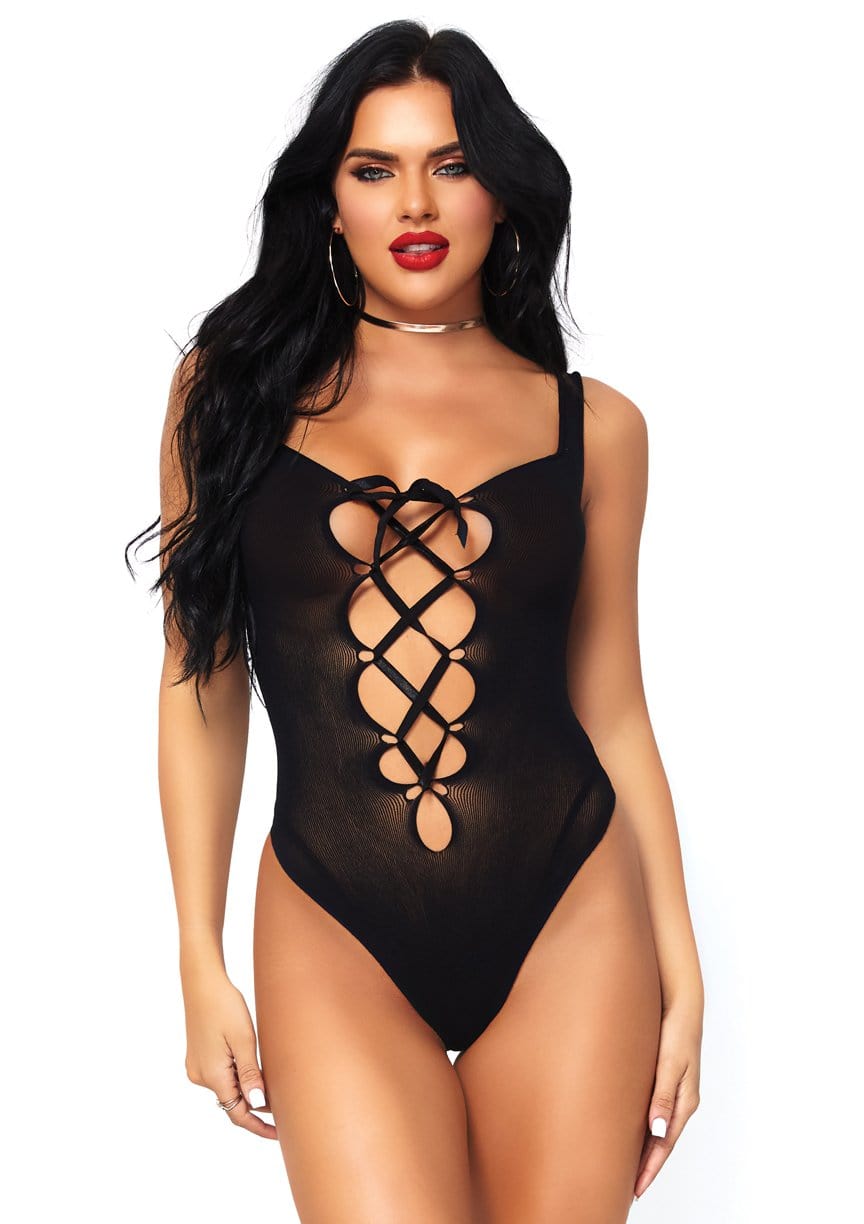 lace up teddy one size black