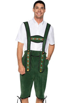 Men's Beerfest Lederhosen Oktoberfest Costume - X-Large - Green Default Title