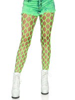 Jumbo Pothole Net Tights - Neon Green - One Size Green - One Size