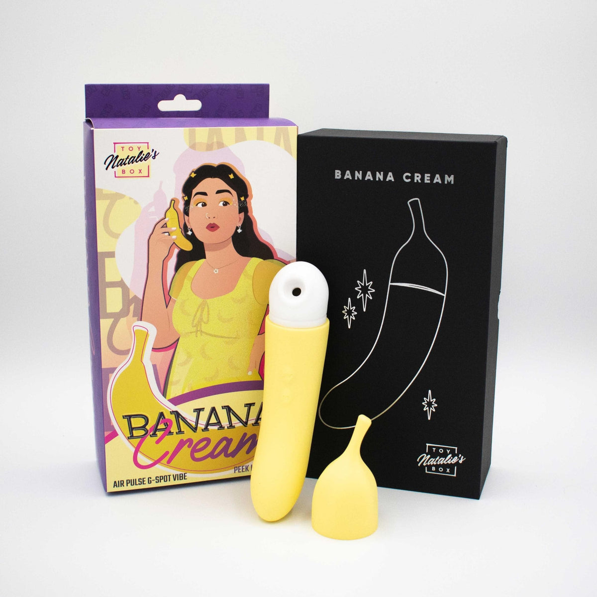 banana cream air pulse and g spot vibrator yellow