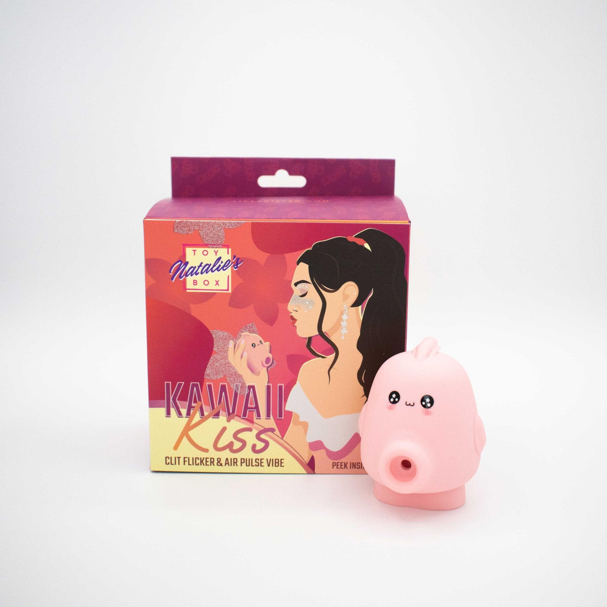 kawaii kiss clit flicker and air pulse stimulator pink
