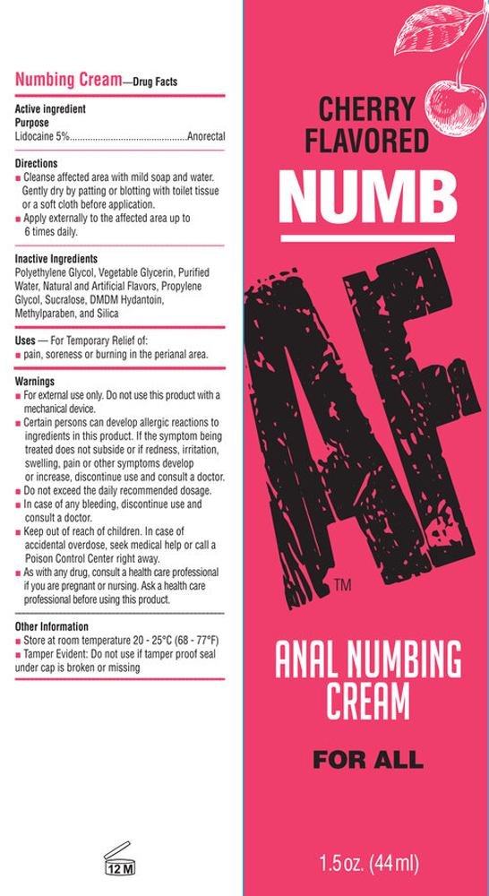 Numb Af - Anal Desensitizer Gel - Cherry - 1.5 Fl Oz