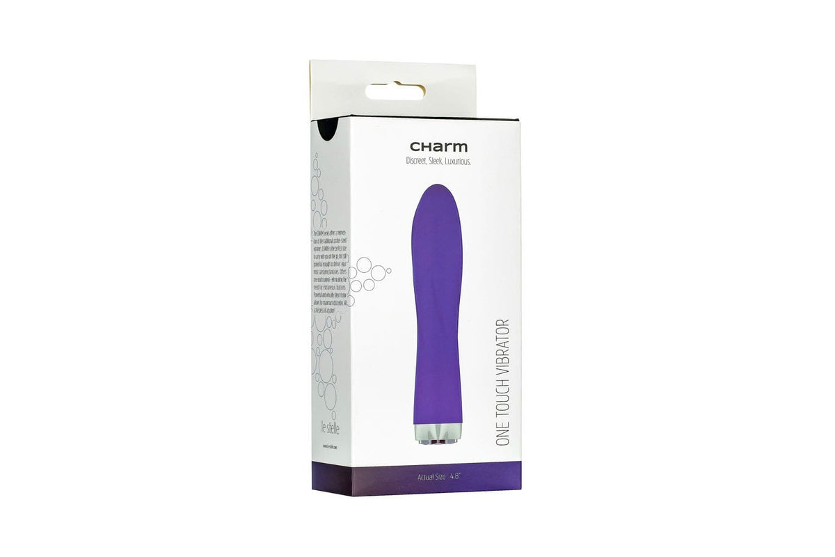 iconic charm one touch vibrator violet