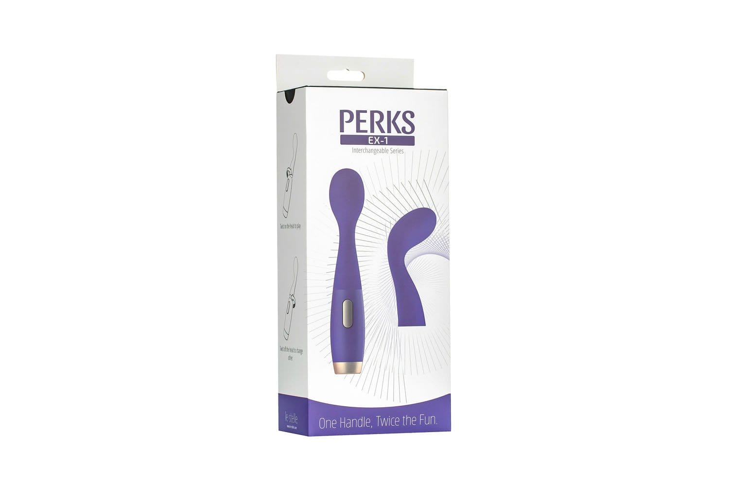 Perks Ex-1 Clitoral Stimulating Wand and G-Spot Vibrator - Purple Default Title