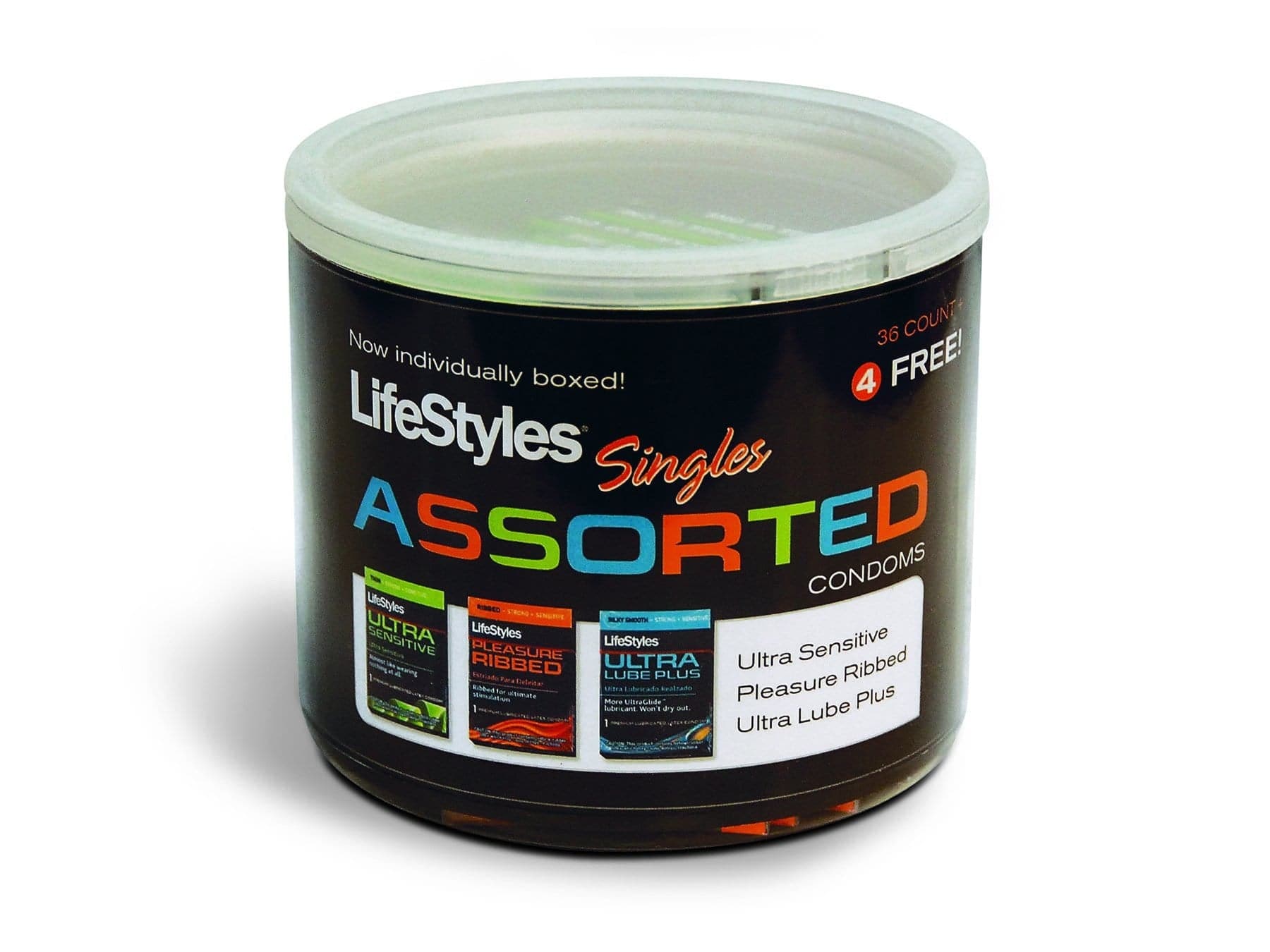 lifestyles assorted singles 40 count jar
