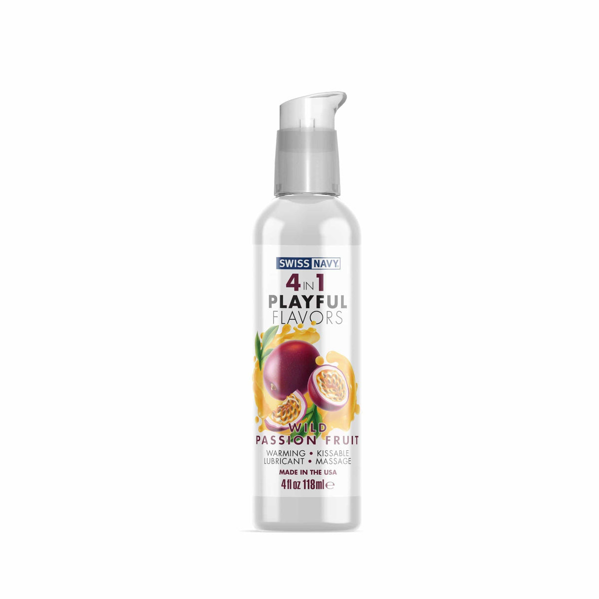 swiss navy 4 in 1 playful flavors wild passion fruit 4 fl oz