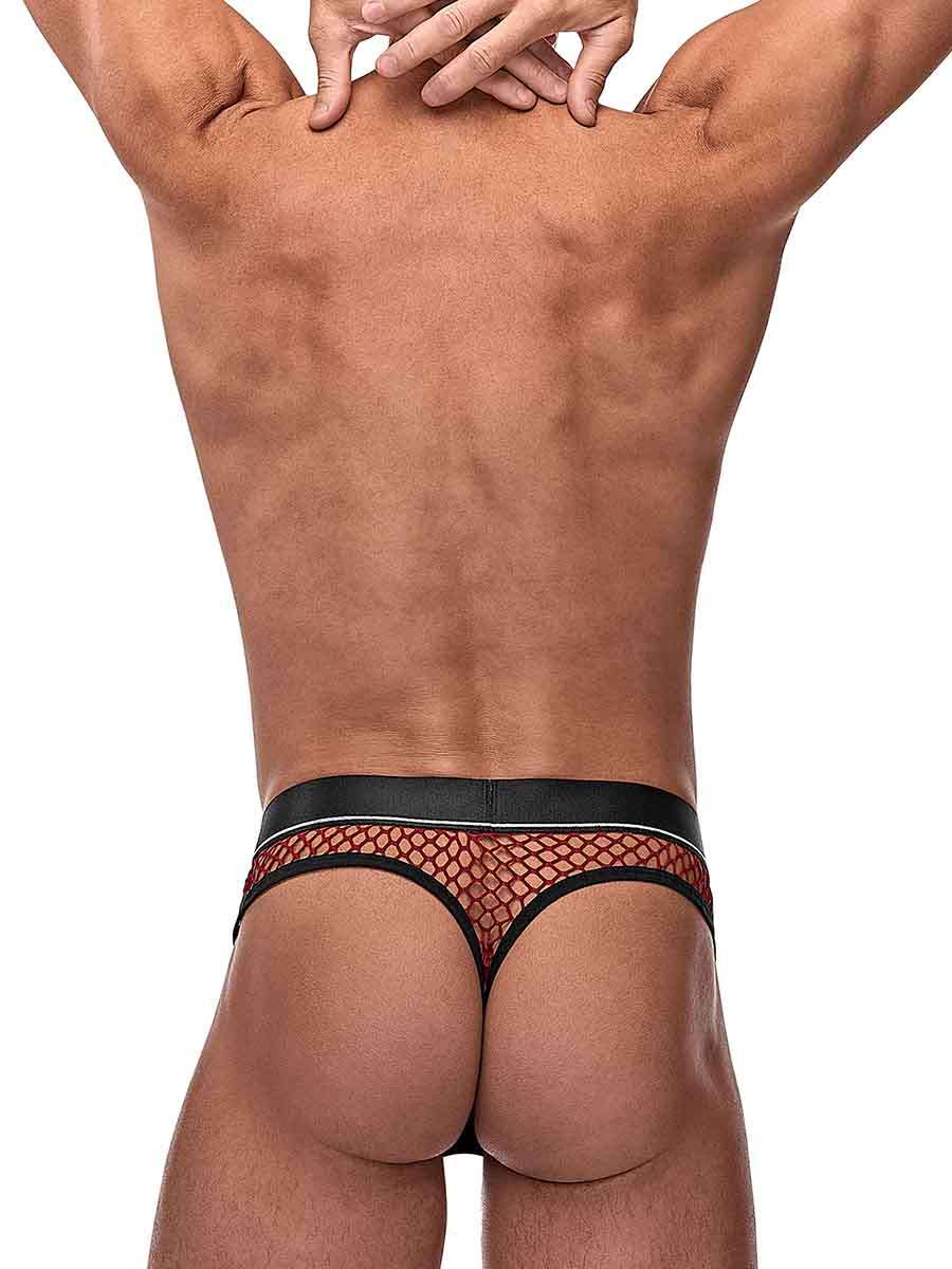 cock pit net cock ring thong s m burgundy