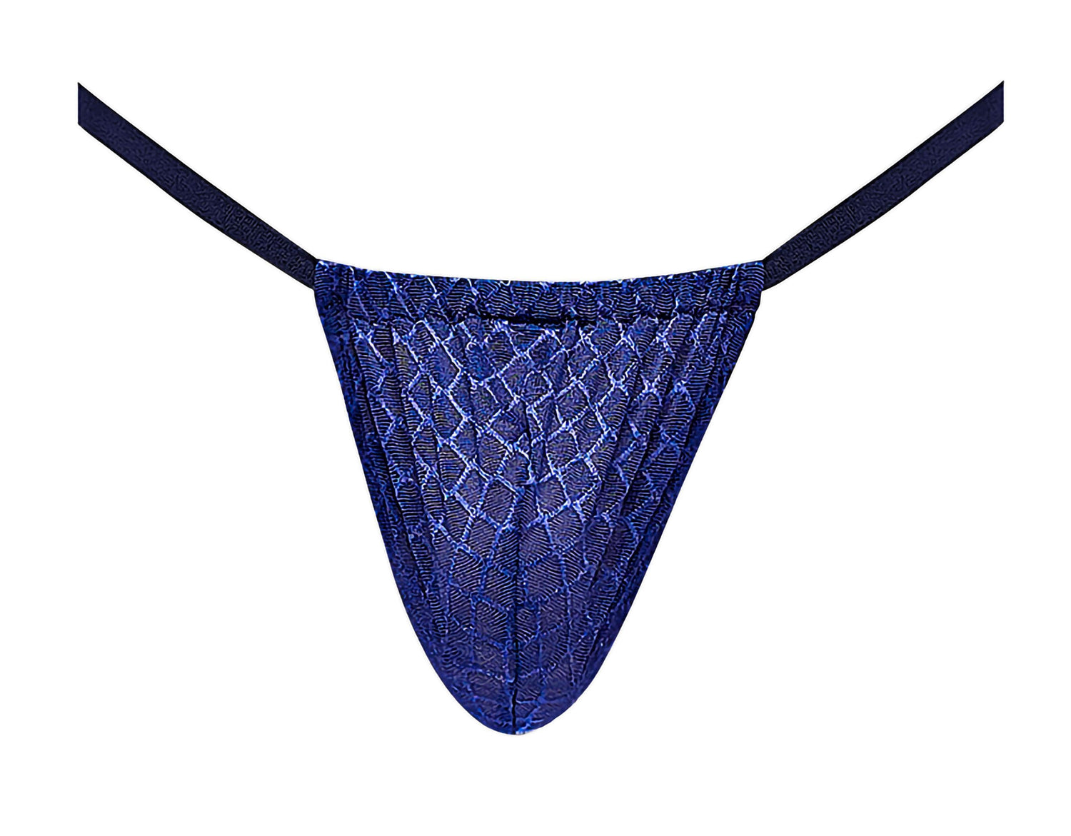 Men's Lingerie - Diamond Mesh Posing Strap - One Size - Navy