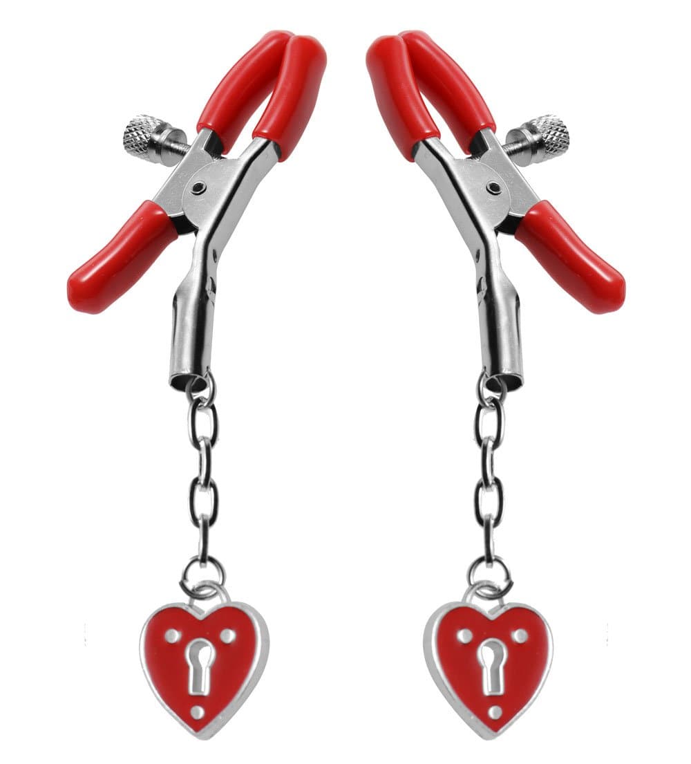 Charmed Heart Padlock Nipple Clamps Default Title