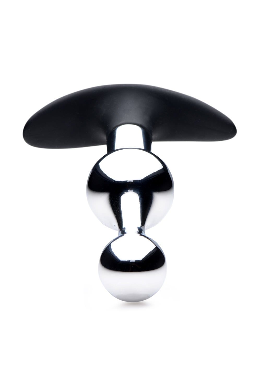 Dark Drop Metal and Silicone Beaded Anal Plug Default Title