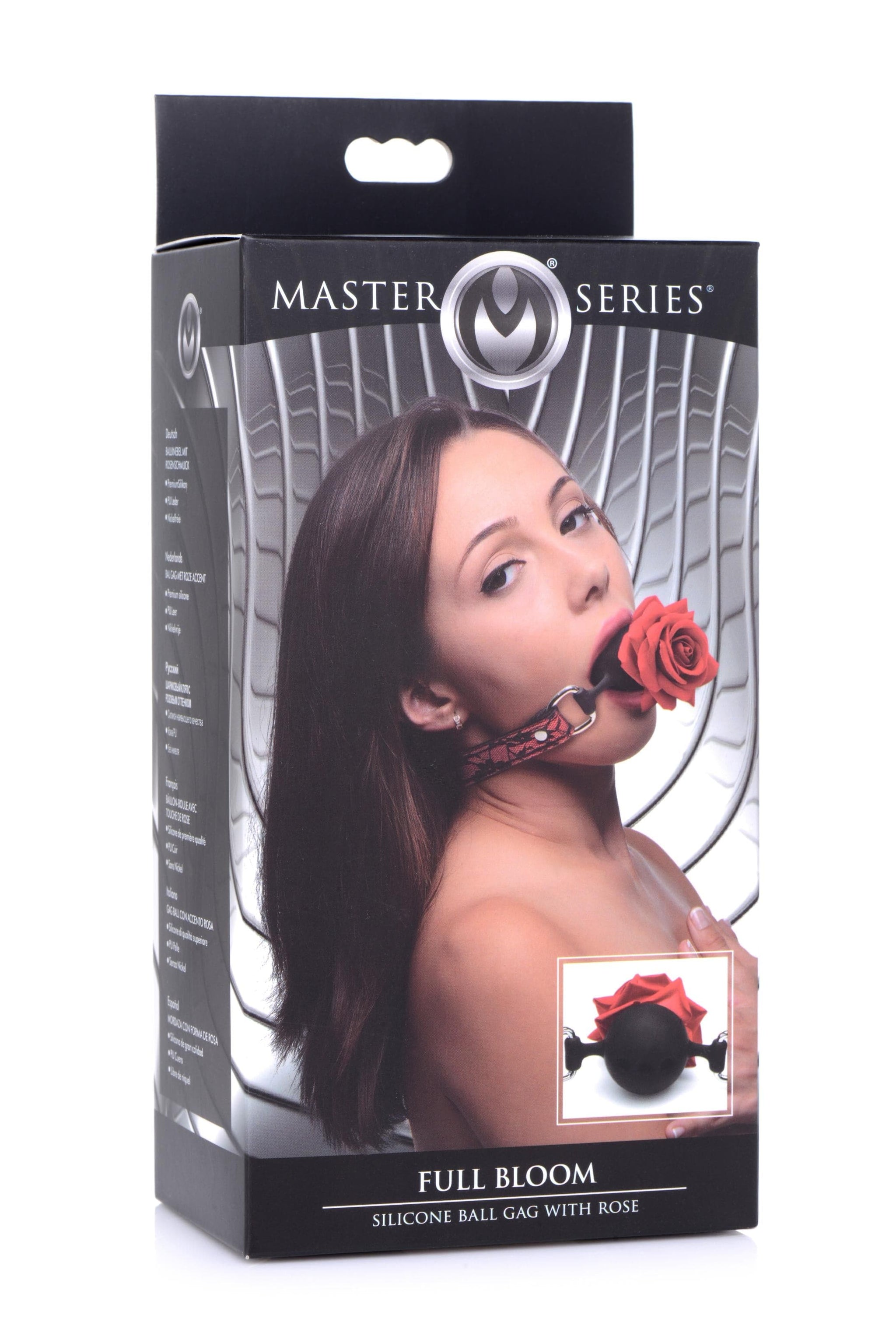 Silicone Breathable Rose Ball Gag Bondage Flower Open Mouth Gags