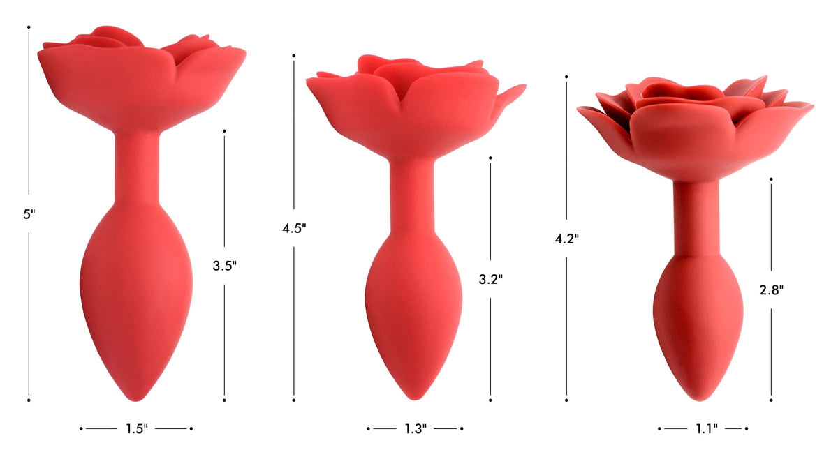 booty bloom silicone rose anal plug medium