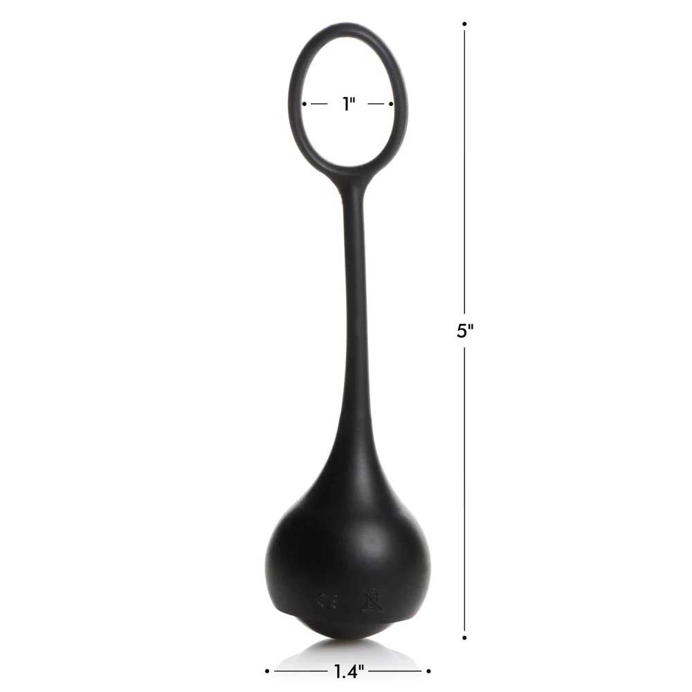 cock dangler silicone penis strap with weights black