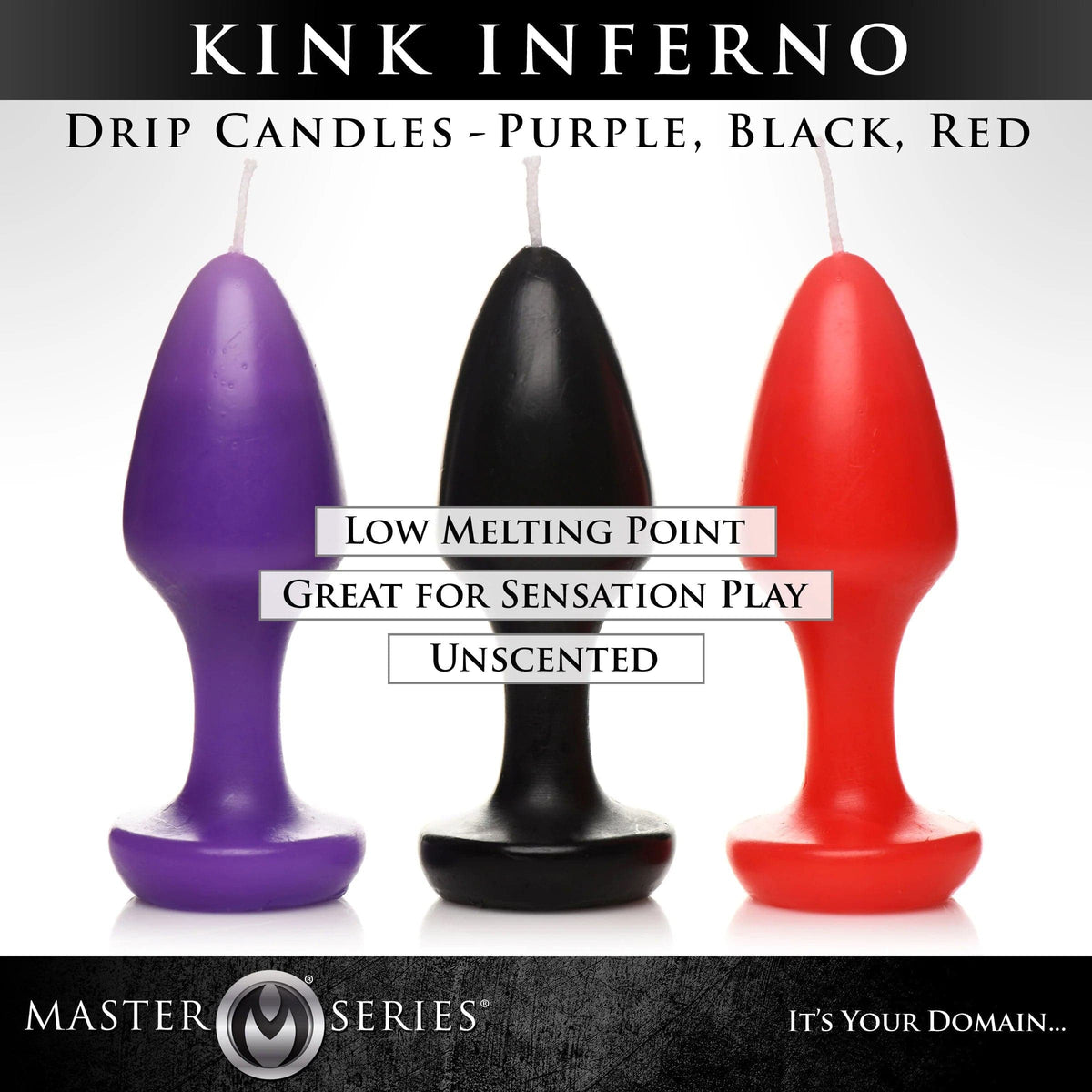 kink inferno drip candles black purple red