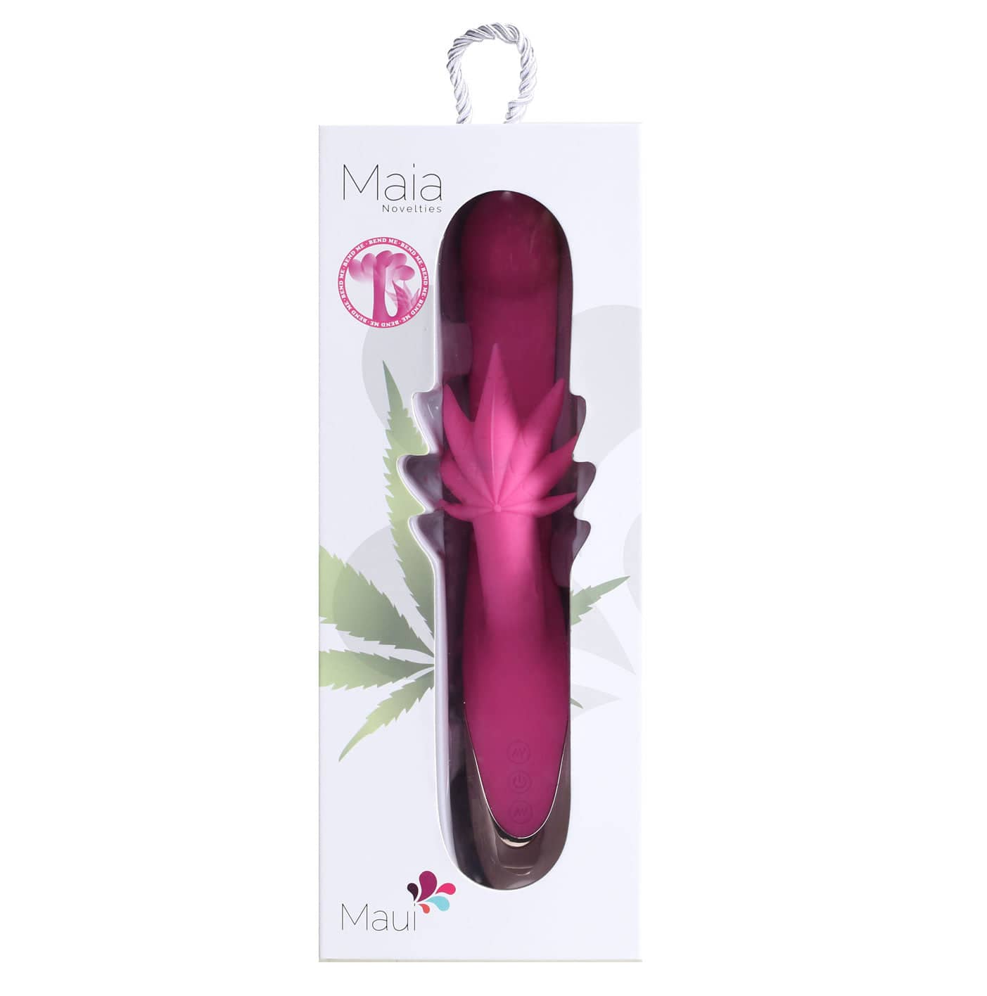 Maui 420 Series - Dual Motor G-Spot Pot Leaf - Rechargeable Vibrator - Pink Default Title