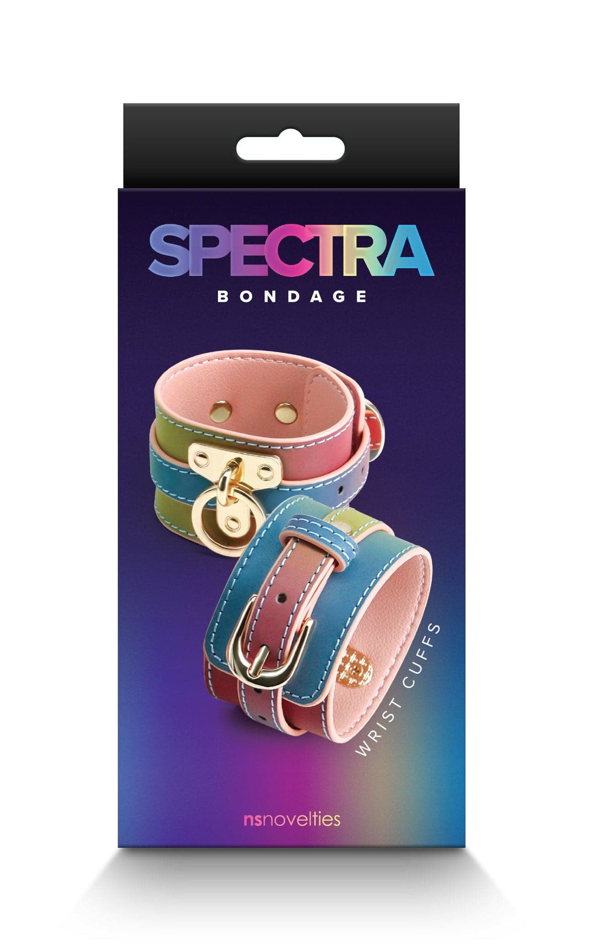 spectra bondage wrist cuff rainbow