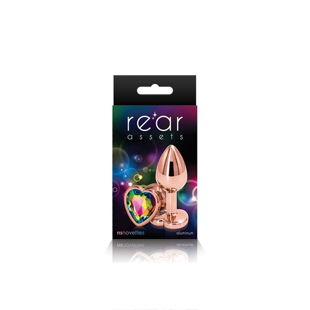Rear Assets - Rose Gold Heart - Small - Rainbow Default Title