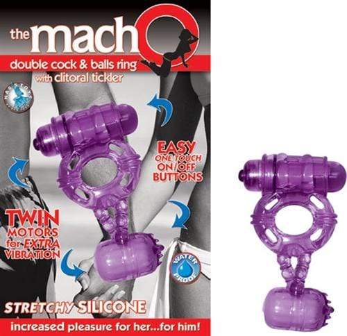 the macho double purple cock and balls