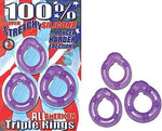 All American Triple Rings-Purple Default Title