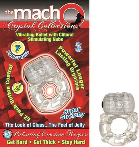 the macho crystal collection pulsating erection keeper clear