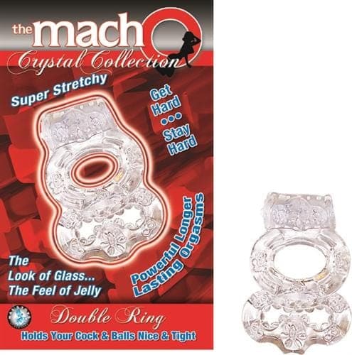 The Macho Crystal Collection-Double Ring-Clear Default Title