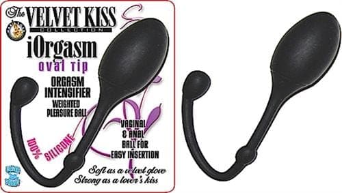 the velvet kiss collection orgasm oval tip black
