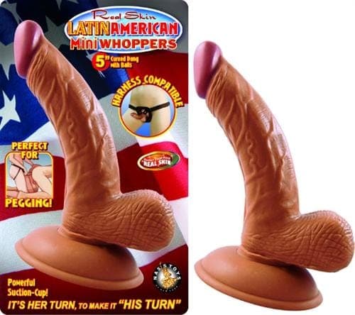 latin american mini whoppers inch curved dong with balls latin
