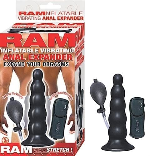 ram inflatable vibrating anal expander black