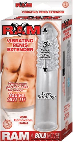 ram vibrating penis extender clear