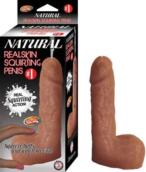 1 natural realskin squirting penis brown