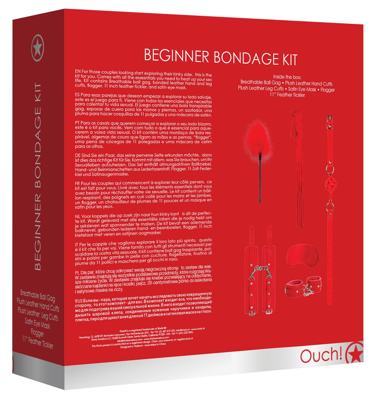 beginners bondage kit red