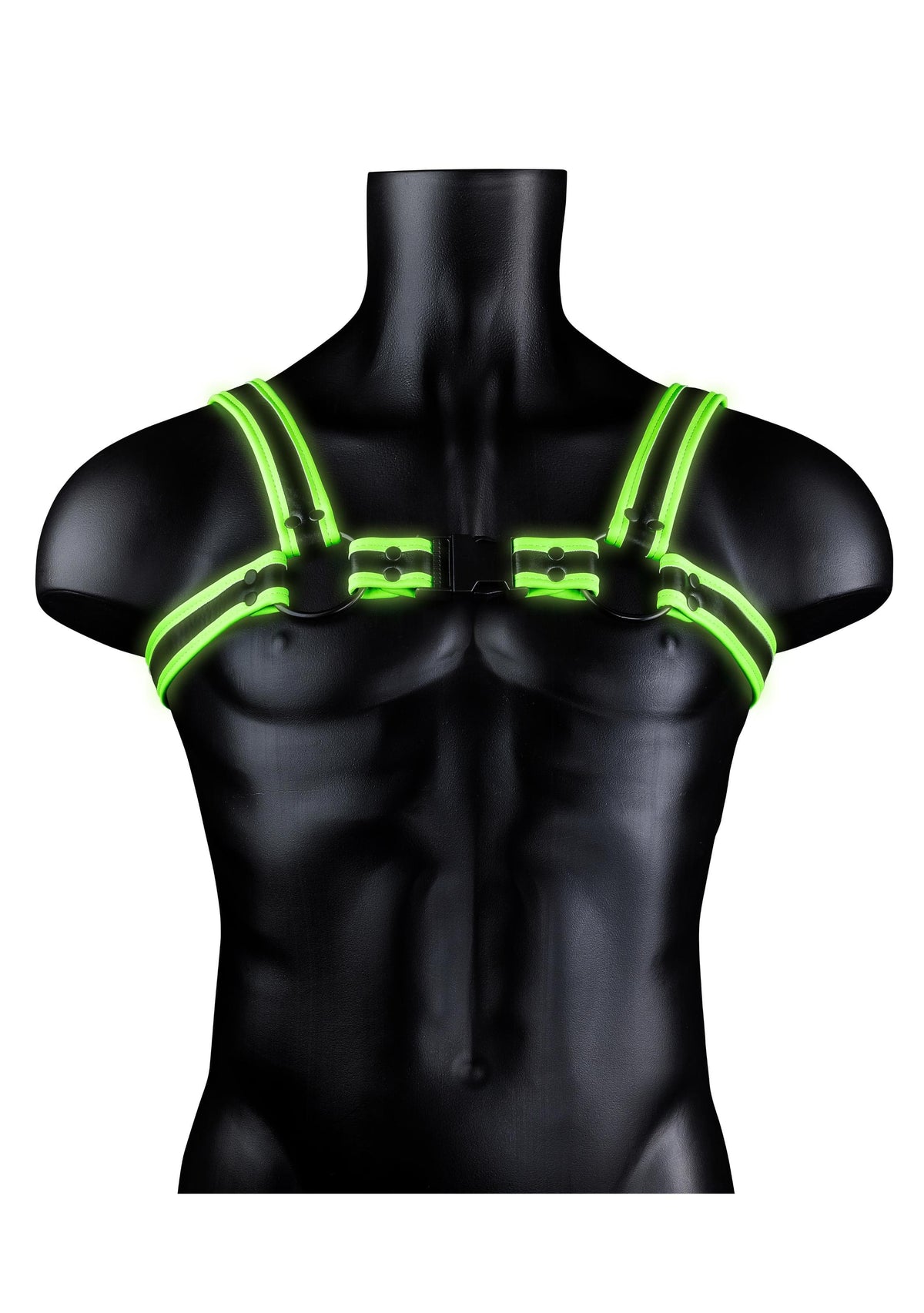 bonded leather buckle harness large xlarge glow in the dark