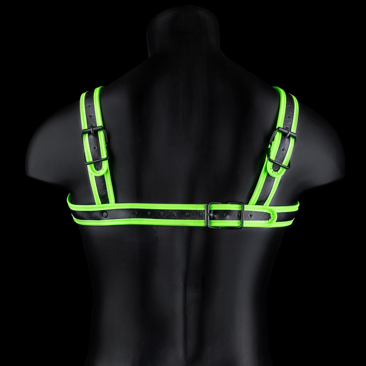 bonded leather buckle harness large xlarge glow in the dark