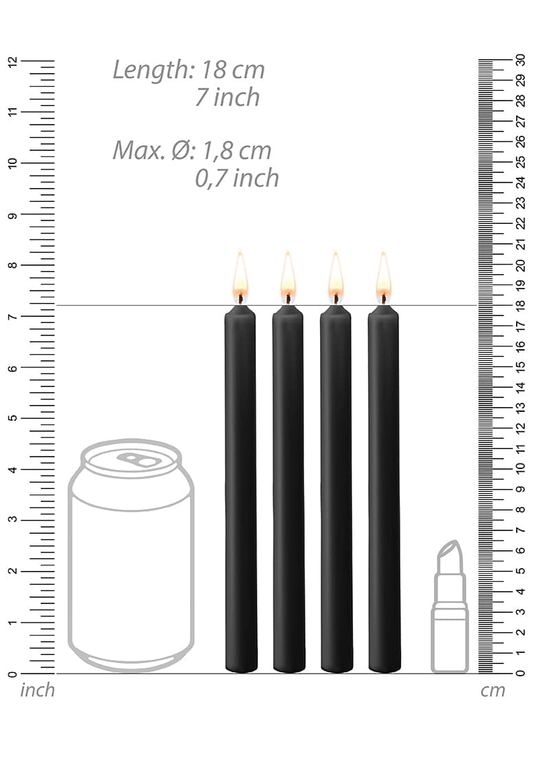 teasing wax candles large blk 4 pack