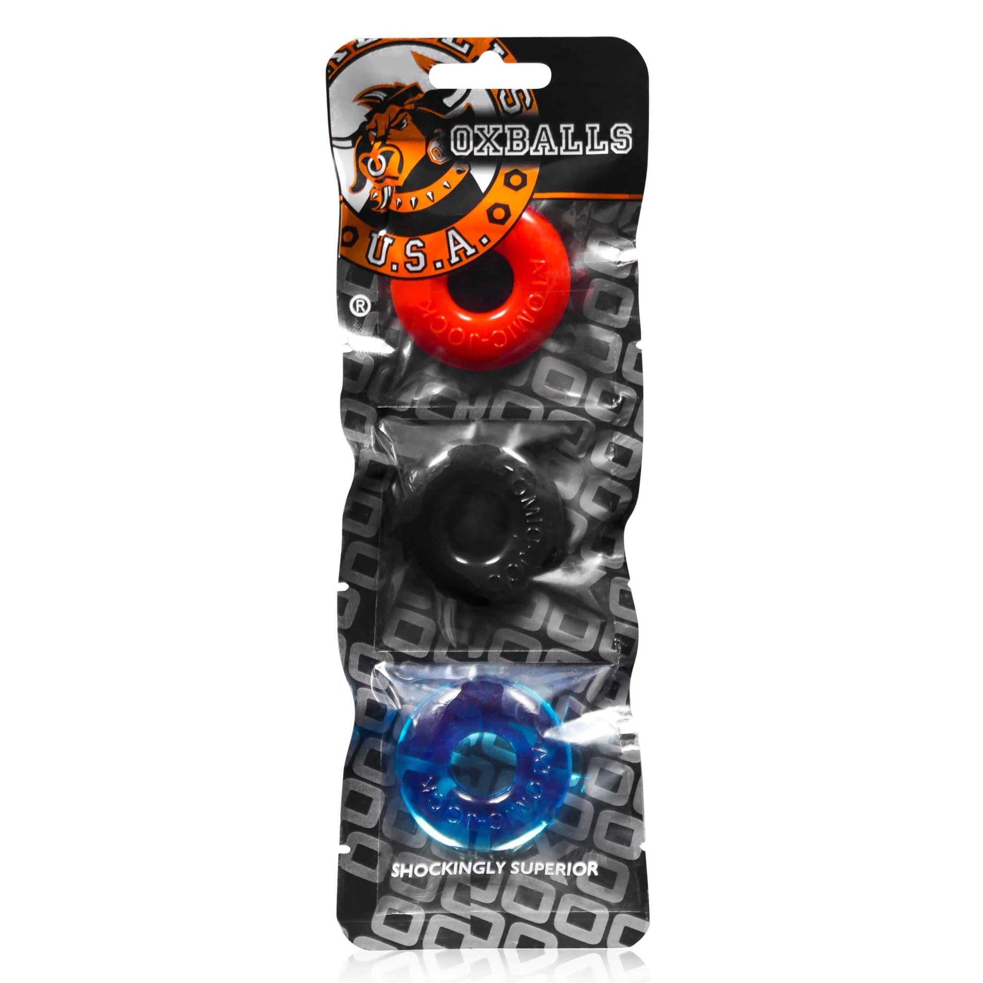 ringer cock ring 3 pack small multicolor